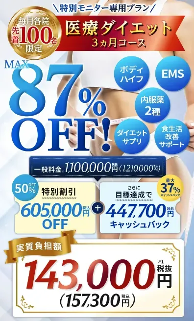 エミナルクリニックの医療ダイエット(医療痩身)