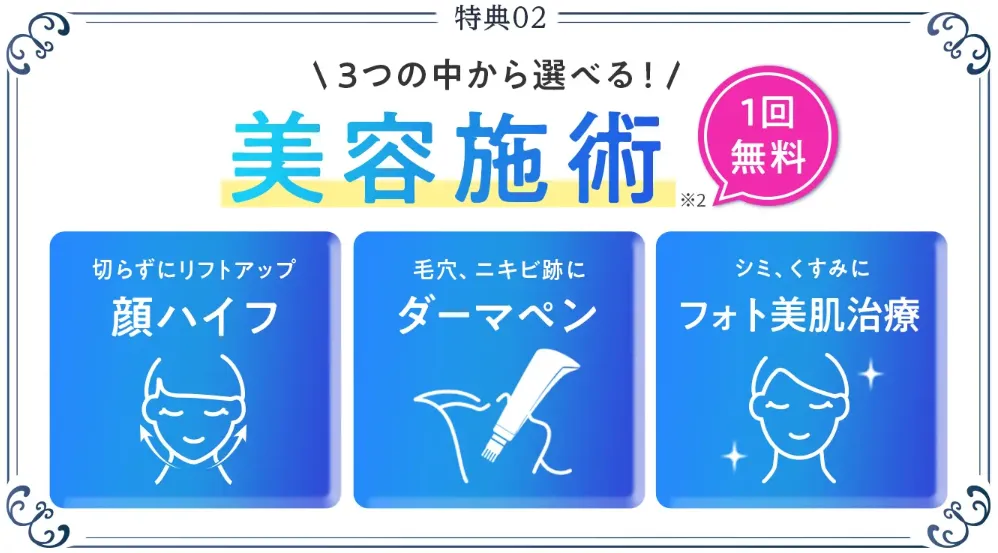 医療ダイエットでおすすめのエミナルクリニックの、5大特典の内容