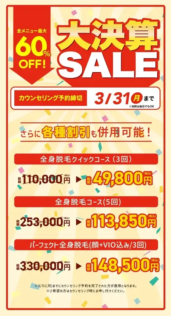 ウィルビークリニックはキャンペーン中