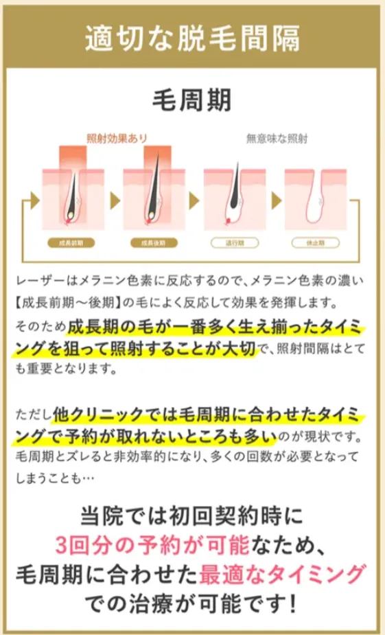 ウィルビーでは3回分の予約が取れる