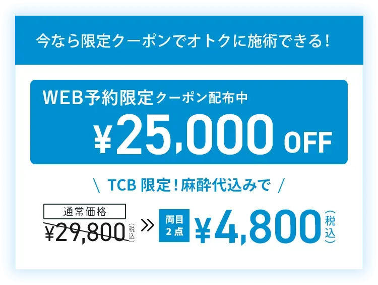 TCB二重整形のクーポン