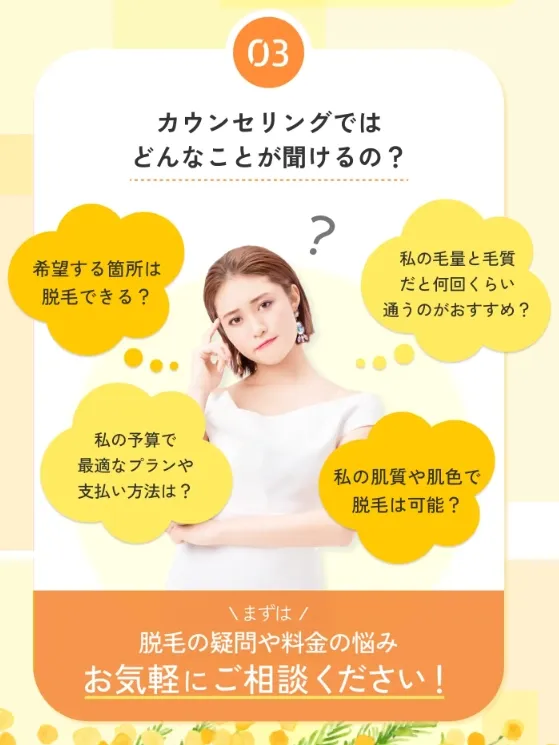 エミナルクリニックのカウンセリングで様々な相談が可能