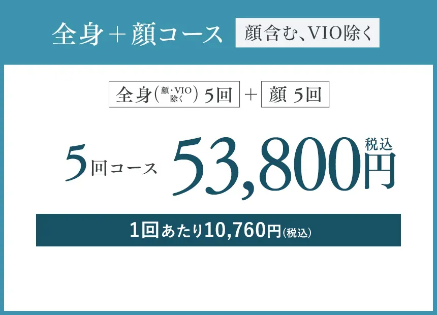 湘南美容クリニックの全身+顔プラン