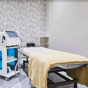 my place beauty clinicのボルニューマを受ける前の施術室