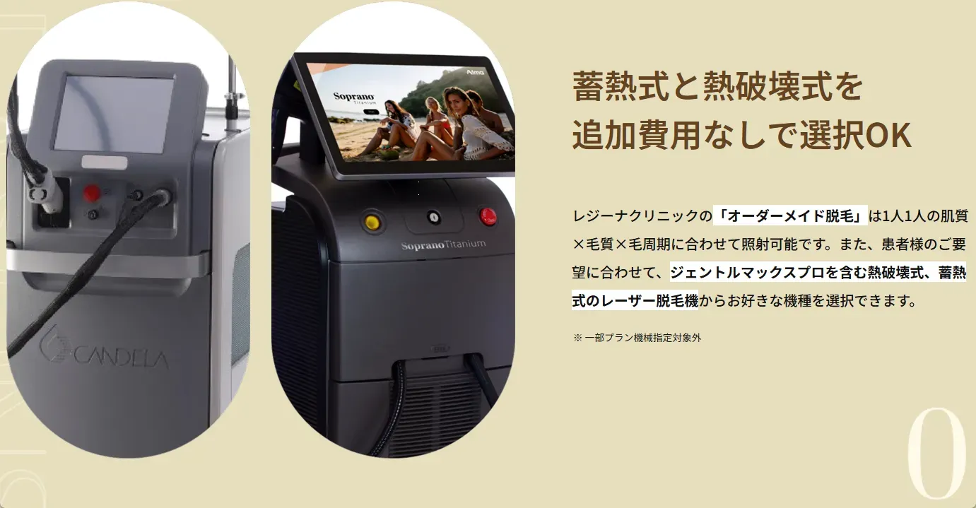 レジーナクリニックの脱毛器