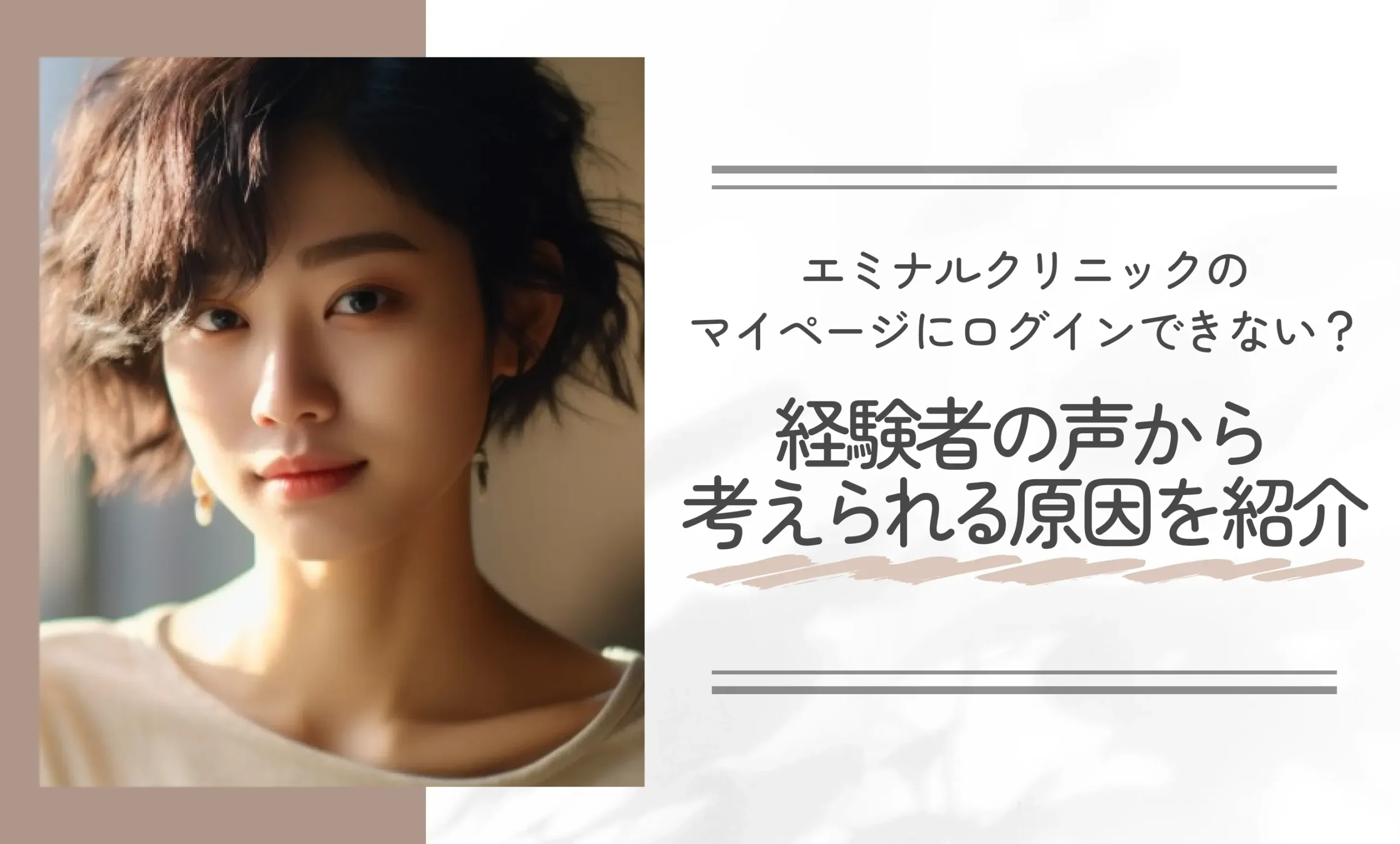 エミナルクリニックのマイページにログインできない?経験者の声から考えられる原因を紹介