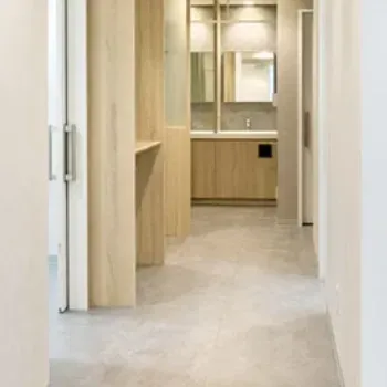 クリニーク 福岡天神のイオン導入を受けた後のパウダールーム