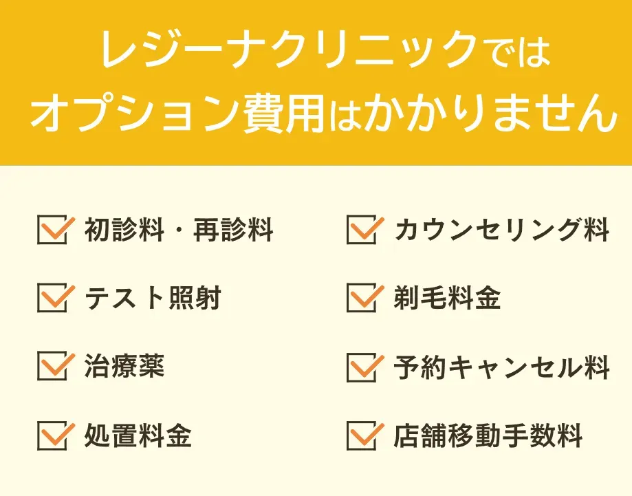 レジーナのオプション費用