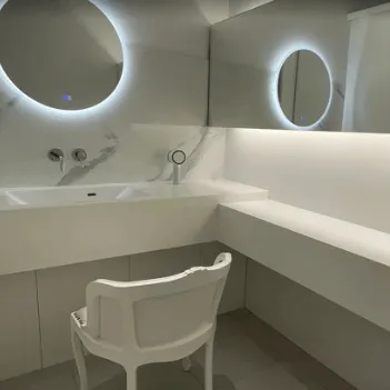 MILKY CLOUDのポテンツァを受けた後のパウダールーム