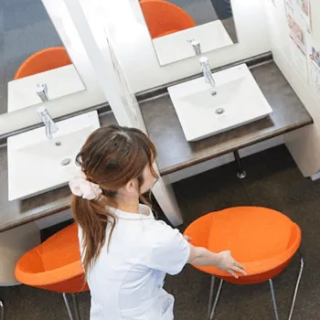 小林クリニックのフォトフェイシャルを受けた後のパウダールーム