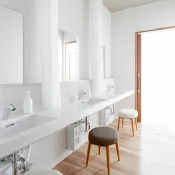 とりい皮膚科クリニックの医療ハイフを受けた後のパウダールーム