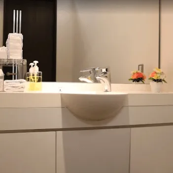 神戸中央クリニックのイオン導入を受けた後のパウダールーム