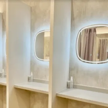 神戸元町ビューティークリニックのイオン導入を受けた後のパウダールーム