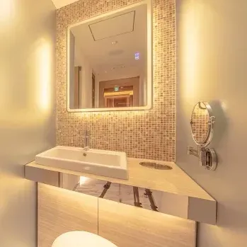 大西美容形成クリニック 京都2院のエラボトックスを受けた後のパウダールーム