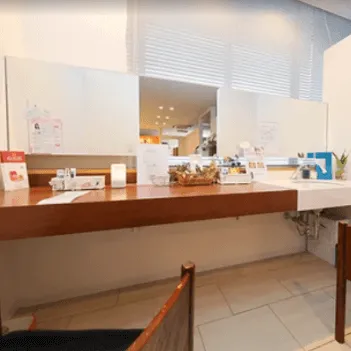 くみこクリニック 京都3院のイオン導入を受けた後のパウダールーム