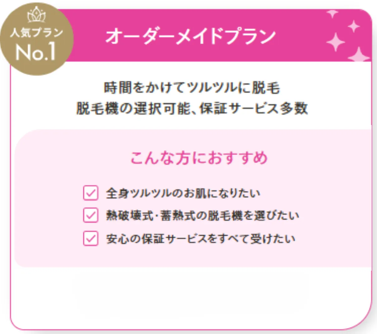 レジーナクリニック オーダーメイドプラン画像