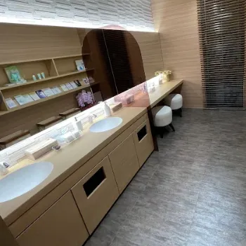 うらた皮膚科のモフィウス8を受けた後のパウダールーム