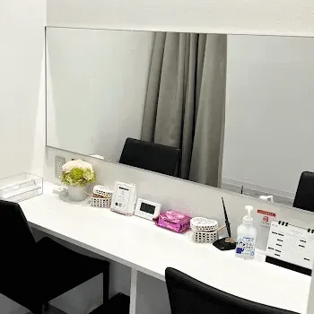 TCB東京中央美容外科 新潟院のエラボトックスを受けた後のパウダールーム