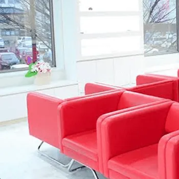 野村真由美スキンケアクリニックのフォトフェイシャルを受ける前の待合室