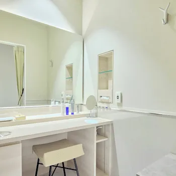 植村美容外科のフォトフェイシャルを受けた後のパウダールーム