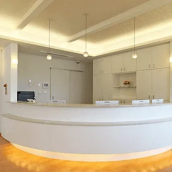 センター前皮膚科のイオン導入を受ける前の受付