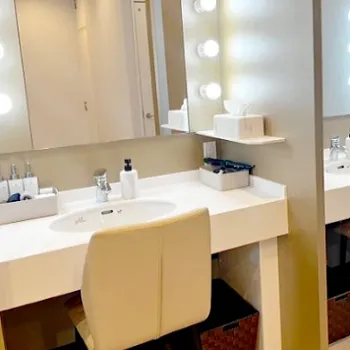 大美会クリニック 岡山院のジェントルマックスプロによる施術を受けた後のパウダールーム