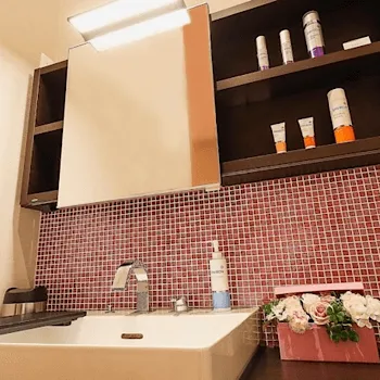 愛島クリニックのフォトフェイシャルを受けた後のパウダールーム