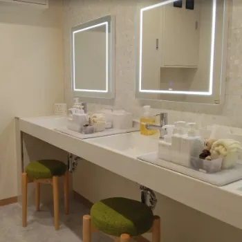 エルプラスクリニックの医療ハイフを受けた後の化粧室