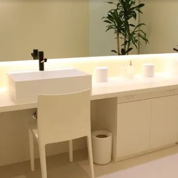 クララ美容皮膚科 那覇院の医療ハイフを受けた後の化粧室