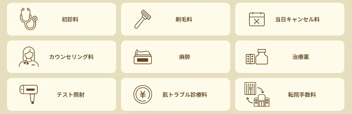 レジーナクリニック8回ブラン オプション料金について
