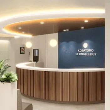 こばとも皮膚科のポテンツァを受ける前の受付