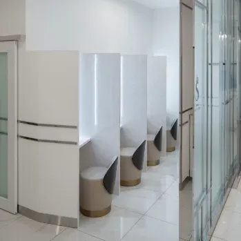 栄美容クリニックのポテンツァを受けた後のパウダールーム