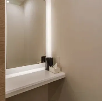 札幌中央クリニックのエラボトックスを受けた後のパウダールーム