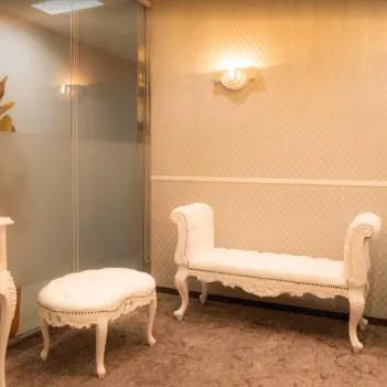 SSCビューティークリニックのイオン導入を受ける前の待合室