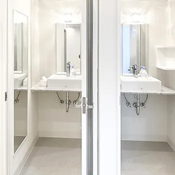 リゼクリニック 仙台院のフォトフェイシャルを受けた後のパウダールーム