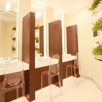 品川美容外科 渋谷院のポテンツァを受けた後のパウダールーム