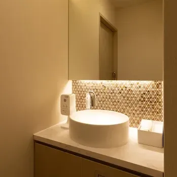 はなふさ皮膚科 静岡院のポテンツァを受けた後のパウダールーム