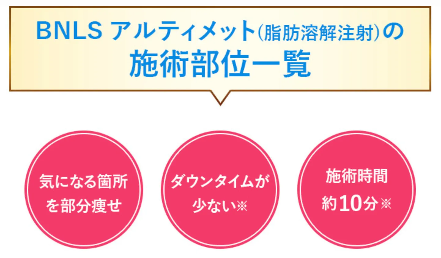TCB NLSアルティメット(脂肪溶解注射)の特徴