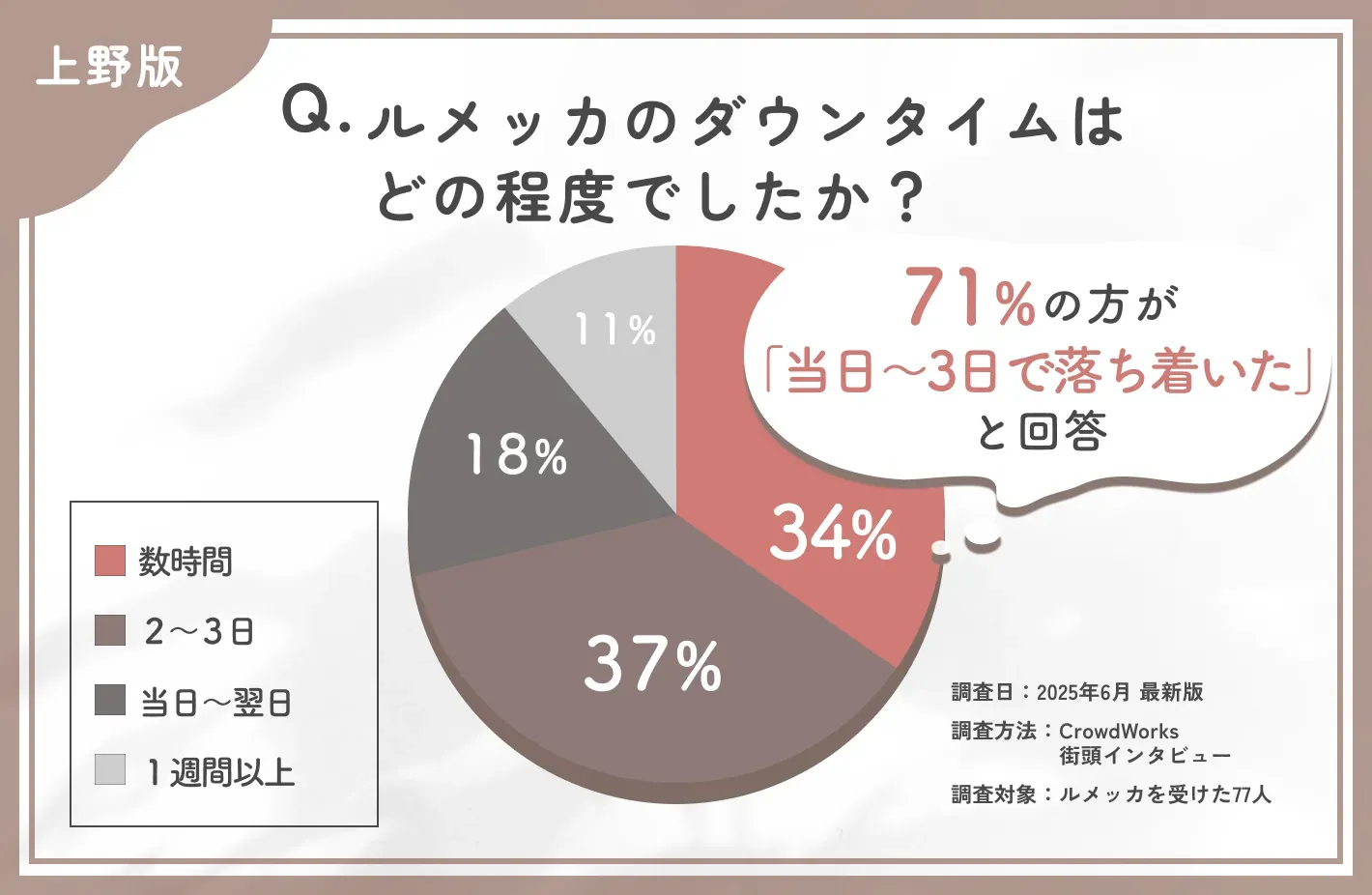 ルメッカのダウンタイムに関するアンケート調査
