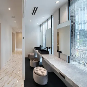 ゆうきクリニック 梅田茶屋町院のジェントルマックスプロによる施術を受けた後のパウダールーム