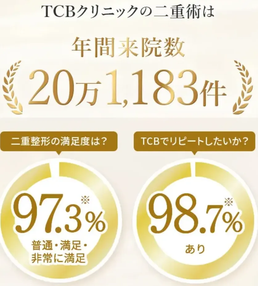 TCBの満足度・リピート希望率の割合