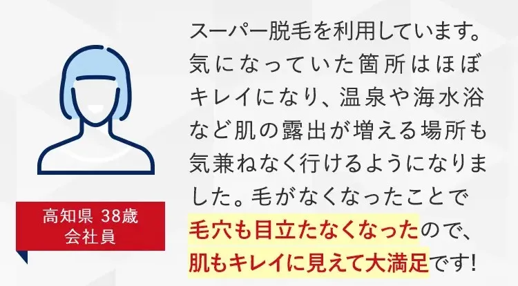 TBCのスーパー脱毛を受けた方からの口コミ