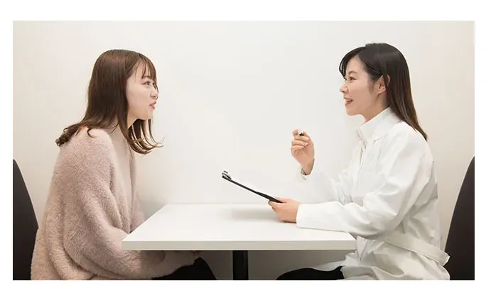 ディオクリニックの顔が痩せる方法における専門医とのカウンセリング画像
