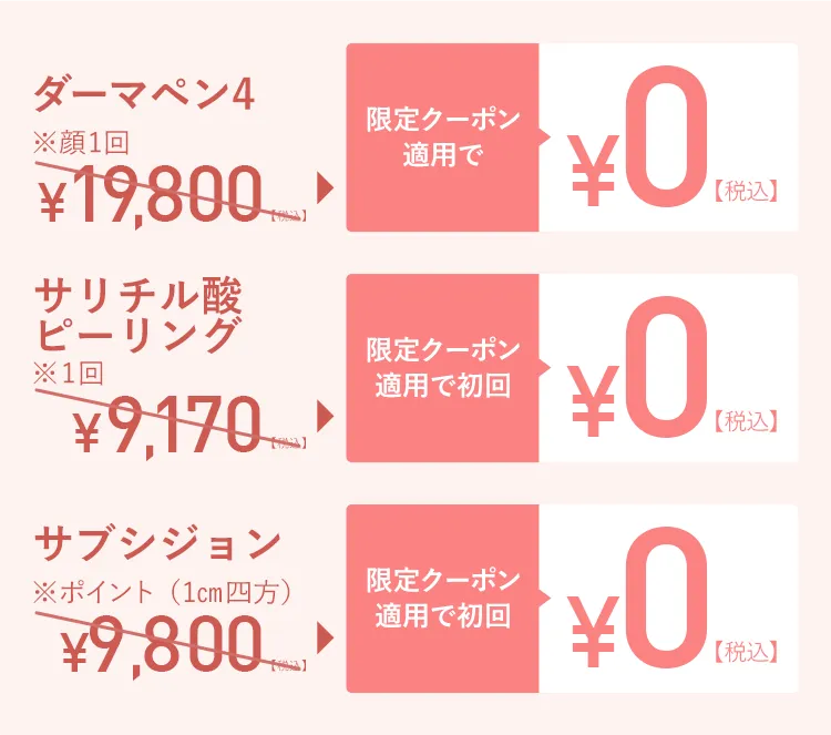 サブシジョンのクーポン