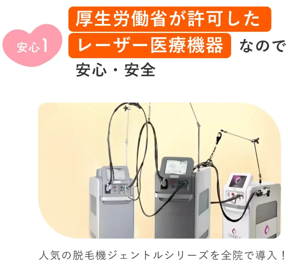 レジーナクリニック 脱毛器の種類