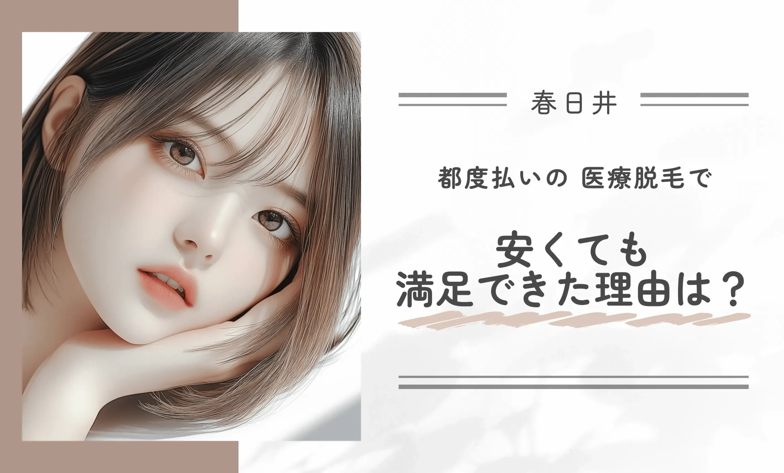 都度払いの医療脱毛で、安くても満足できた理由は？