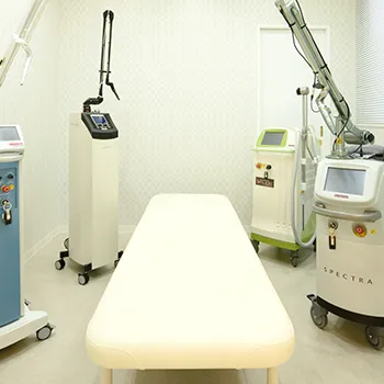 シマダ皮膚科クリニックの都度払いの医療脱毛を受ける施術室