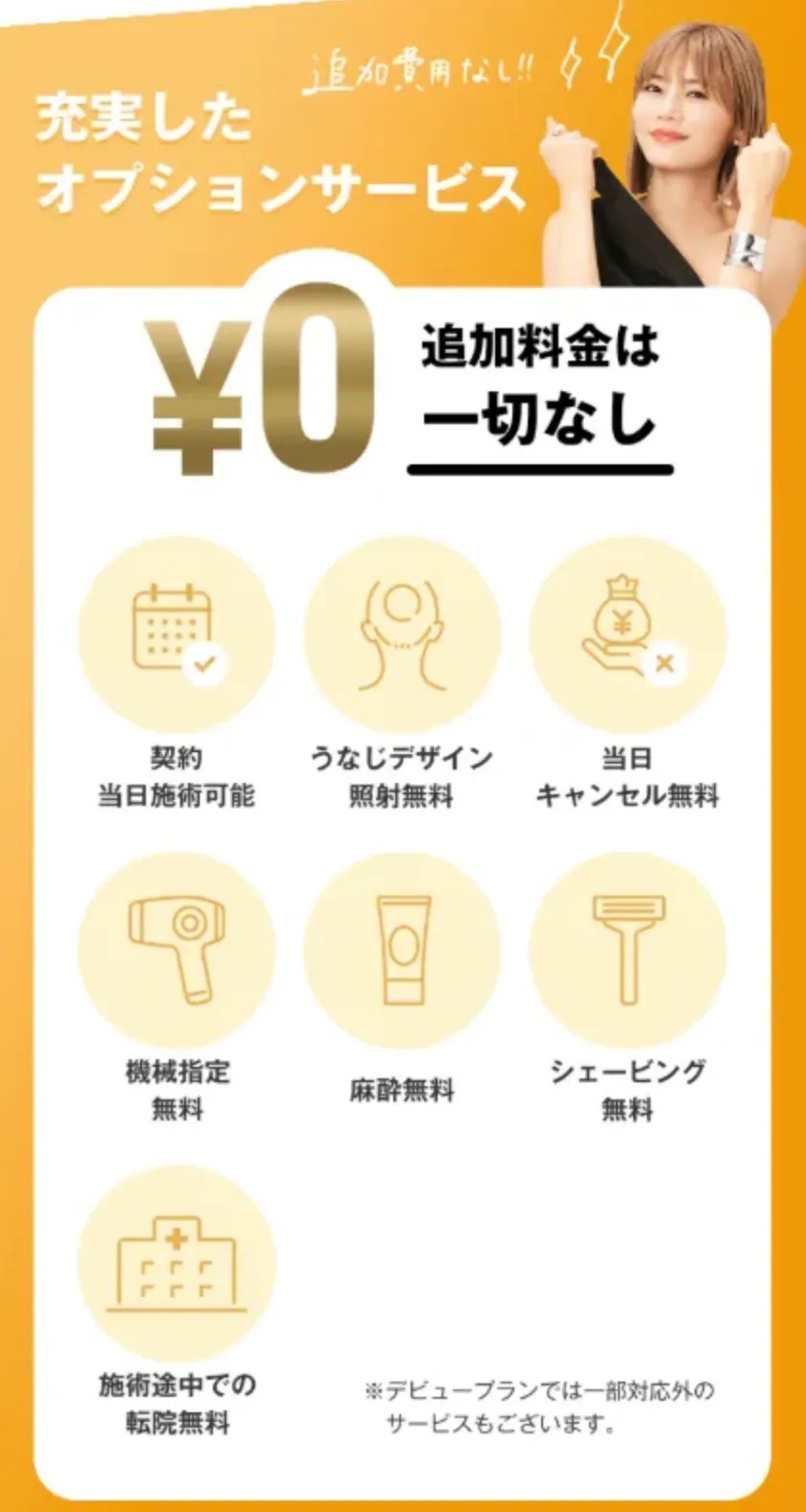 レジーナ追加料金なし