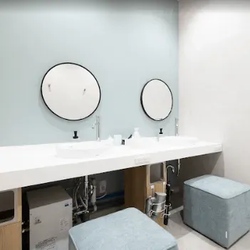 アステリアクリニックのジェントルマックスプロによる施術を受けた後のパウダールーム