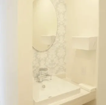 中央図書館前皮ふ科のジェントルマックスプロによる施術を受けた後のパウダールーム